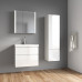 Комплект тумба Azario Velluto 80 подвесная, с раковиной Slim 80, белый матовый (Cs00088603)