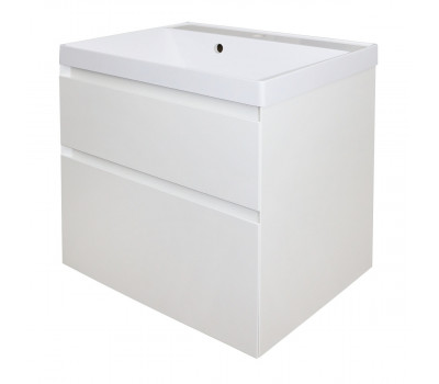 Комплект тумба Azario Velluto 80 подвесная, с раковиной Slim 80, белый матовый (Cs00088603)