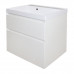 Комплект тумба Azario Velluto 80 подвесная, с раковиной Slim 80, белый матовый (Cs00088603)