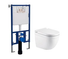 Сет LORANTO 4501+AZ-0017 E-R Инсталляция + Azario Fora унитаз подвесной безободковый Сет LORANTO 4501+AZ-0017 E-R Инсталляция + Azario Fora унитаз подвесной безободковый