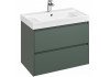 Тумба под раковину Roca Ona 800 A857630513 подвесная, 2 ящика, зеленый матовый