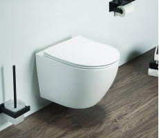 Унитаз подвесной Azario Grado AZ-0046 SP безободковый, микролифт (прямое сиденье), белый Унитаз подвесной Azario Grado AZ-0046 SP безободковый, микролифт (прямое сиденье), белый