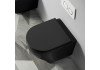 Унитаз подвесной Azario Grado AZ-0046-MB безободковый с сиденьем микролифт, черный матовый