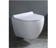 Унитаз подвесной Azario Geno AZ-2196D безободковый с ультратонким сиденьем мироклифт Унитаз подвесной Azario Geno AZ-2196D безободковый с ультратонким сиденьем мироклифт