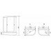 Душевая кабина 120х80 см Loranto CS-66120-20R GB 120 поддон 20 см черный кирпичный узор, серое стекло 4 мм профиль черный