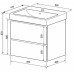 Комплект тумба подвесная 60х46 см Azario Мила 60 с раковиной Monte tx 60 белый (CS00080140)