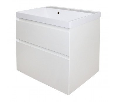 Комплект тумба Azario Velluto 70 подвесная, с раковиной Slim 70, белый матовый (Cs00088602)