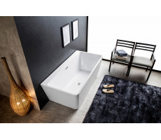 Ванна акриловая пристенная 170х83 Azario OXFORD OXF17083, в комплекте с сифоном и металлической рамой