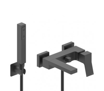Смеситель для ванны Bossini AKI лейка Cube Z00726.073 черный матовый