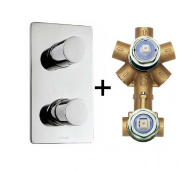 Комплект Bossini CUBE Z00004.030+Z00130 смесителя на 2-5 источников