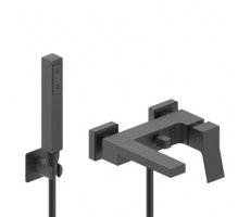 Смеситель для ванны Bossini AKI лейка Cube Z00726.073 черный матовый