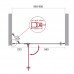 Душевая дверь BelBagno KRAFT-B-12-60/30-C-Cr-L Прозрачное 