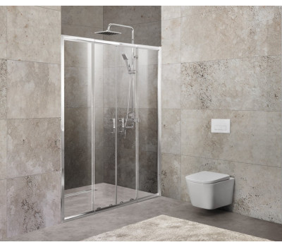 Душевая дверь BelBagno UNIQUE-BF-2-150/180-C-Cr Прозрачное 