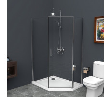 Душевой уголок BelBagno UNO-195-PH-1-100/80-C-Cr Прозрачное 