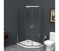 Душевой уголок BelBagno UNO-195-PH-2-120/90-C-Cr Прозрачное 