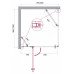 Душевой уголок BelBagno KRAFT-AH-12-80/100-C-Cr-L Прозрачное 