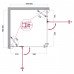 Душевой уголок BelBagno KRAFT-AH-22-90/80-C-Cr-L Прозрачное 