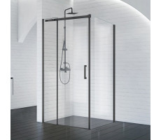 Душевой уголок BelBagno ACQUA-AH-1-130/90-C-NERO Прозрачное 