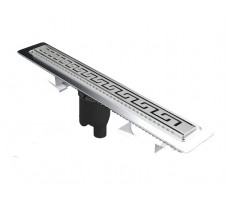 Желоб BERGES водосток В1 Antik 900, хром глянец, S-сифон D50/105 H50 вертикальный 091027 