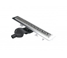 Желоб BERGES водосток В1 Antik 900, хром глянец, S-сифон D50 H60 боковой 091127 