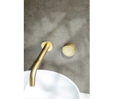Смеситель автоматический для раковины Boheme TECH Matt Gold 158/2-MG матовое золото 