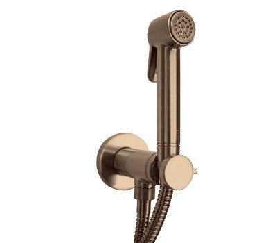 Гигиенический душ - комплект с прогрессивным смесителем Bossini Paloma Brass E37005B.022 цвет античная бронза