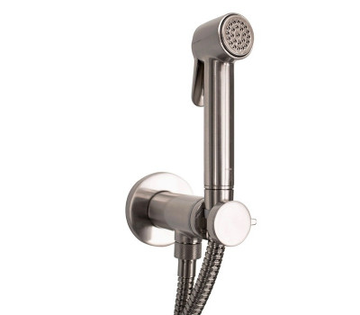 Гигиенический душ - комплект с прогрессивным смесителем Bossini Paloma Brass E37005B.095 цвет никель полированный