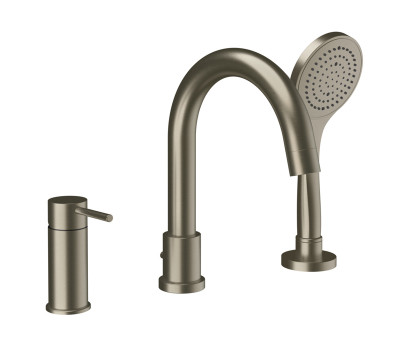 Смеситель для ванны на 3 отверстия Gessi Emporio Via tortona 18637#149 цвет Finox Brushed Nickel