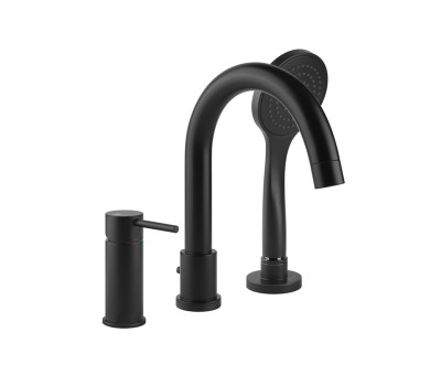 Смеситель для ванны на 3 отверстия Gessi Emporio Via tortona 18637#299 цвет Black XL