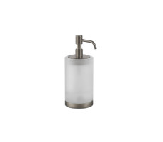 Дозатор для жидкого мыла настольный Gessi Emporio accessories 38839#149 сатинированное стекло, фурнитура Finox Brushed Nickell