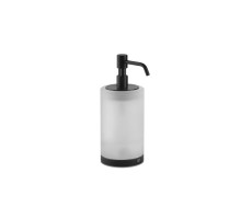 Дозатор для жидкого мыла настольный Gessi Emporio accessories 38839#299 сатинированное стекло, фурнитура Black XL 