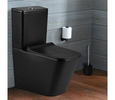 Унитаз-компакт Azario Quadro AZ-2175-MB черный матовый