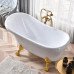 Ванна акриловая отдельностоящая 157х77 Cerutti SPA CLASSIC 150 CT9667 на львиных лапах золото