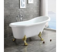 Ванна акриловая отдельностоящая 170х79 Cerutti SPA CLASSIC 170 CT9668 на львиных лапах золото