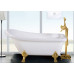 Ванна акриловая отдельностоящая 170х74 Cerutti SPA VITO 170 CT9670 на львиных лапах, золото