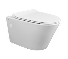 Подвесной унитаз Creo Ceramique CR1100NR с системой смыва Tornado, в комплекте с быстросъемным сиденьем микролифт