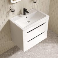 Тумба с умывальником, подвесная, 70 см IDDIS Ray RAY60W0i95K белый