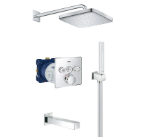 Душевая система с тропическим душем и термостатом Grohe SmartControl Professional Cube 250 29126 000