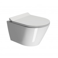 Унитаз подвесной GSI Kube X 9412FR511 Genius Flush, с креплением, цвет белый глянцевый