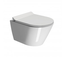 Унитаз подвесной GSI Kube X 9412FR511 Genius Flush, с креплением, цвет белый глянцевый