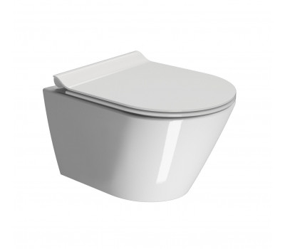 Унитаз подвесной GSI Kube X 9412FR511 Genius Flush, с креплением, цвет белый глянцевый