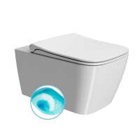 Унитаз подвесной GSI NUBES 9615FR511 Swirlflush с креплением FISR5, цвет белый глянцевый