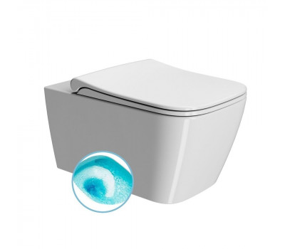 Унитаз подвесной GSI NUBES 9615FR511 Swirlflush с креплением FISR5, цвет белый глянцевый