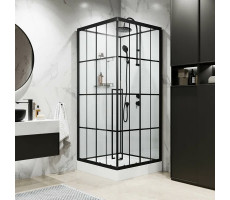 Душевая кабина Niagara Standart ST100/15QL/KL/BKT (100х100х225) низкий поддон (15см), черный, стекло прозрачное Душевая кабина Niagara Standart ST100/15QL/KL/BKT (100х100х225) низкий поддон (15см), черный, стекло прозрачное