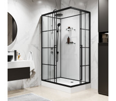 Душевая кабина Niagara Standart ST100/80/15QL/KL/BKT (100х80х225) низкий поддон (15см), черный, стекло прозрачное Душевая кабина Niagara Standart ST100/80/15QL/KL/BKT (100х80х225) низкий поддон (15см), черный, стекло прозрачное