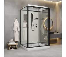 Душевая кабина Niagara Standart ST120/90/15Q/BL (120х90х215) прямоугольник, поддон 15см, распашная, профиль черный Душевая кабина Niagara Standart ST120/90/15Q/BL (120х90х215) прямоугольник, поддон 15см, распашная, профиль черный