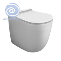 Унитаз напольный SIMAS Vignoni VI01VERTbi безободковый, слив универсальный, смыв TORNADO (green vertigo), цвет: белый