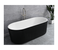 Ванна акриловая отдельностоящая 170х75 Frank F6103 White/Black черная Ванна акриловая отдельностоящая 170х75 Frank F6103 White/Black черная