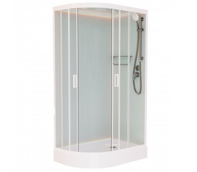 Душевая кабина 120х80 см Frank F412R М White правосторонняя, матовое стекло