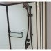 Душевая кабина 100х80см Frank F418L Black без крыши, чёрный цвет 